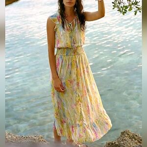 Anthropologie Midi watercolor dress
